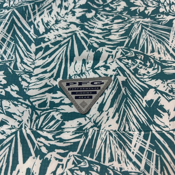 Columbia Sportswear Company Men Blue Floral Short Sleeve Button Up Shirt Sz XXL - Picture 11 of 12